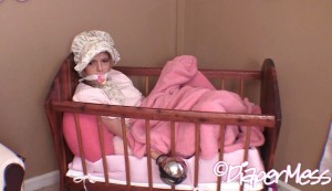 Babysitter's Diaper Punishment: OTK Spanked & Locked In The Cradle While The Laxatives Take Effect